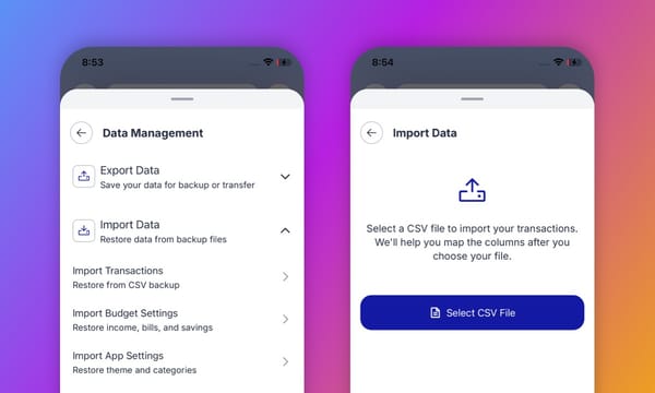 A budget app with CSV import: bring your transaction history into BentoMoney